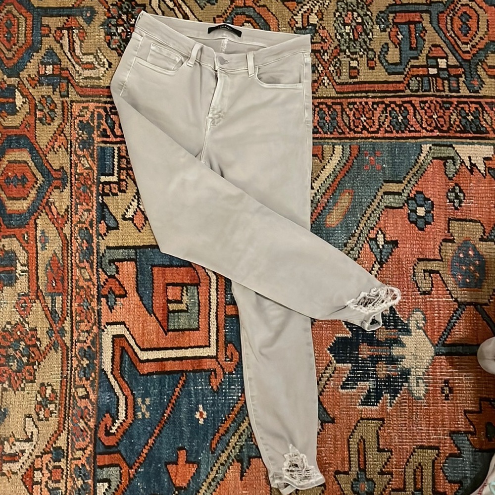 Size 29 gray/green distressed J Brand Jeans
